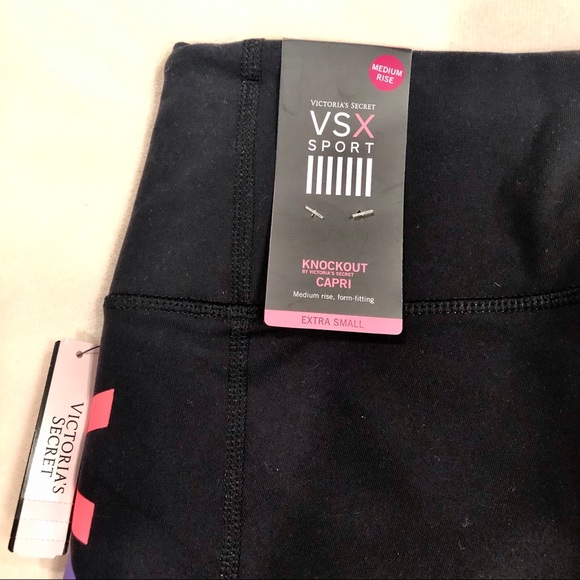 NWT VS VSX Sport Logo Med. Rise Knockout Capri, XS - Picture 6 of 10